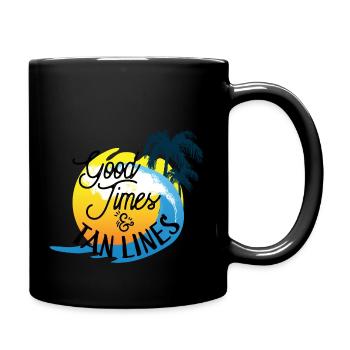 Good Times & Tan Lines - Full Colour Mug - black - Right