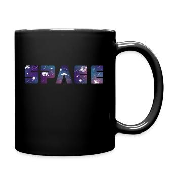 Weltall Universum Orbit Astronaut Planet space - Tasse einfarbig - Schwarz - Rechts