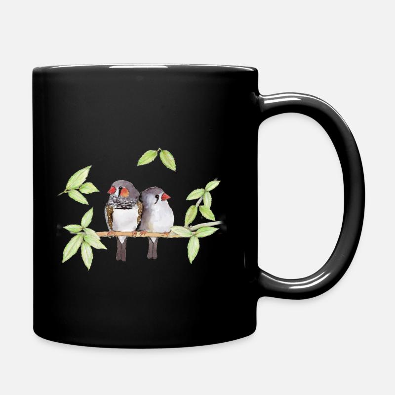 Bouquet doux de pinsons zébrés - Mug uni - noir