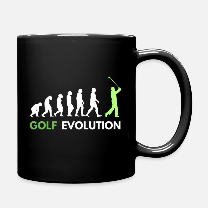 Golf Evolution Golfer Golfen - Tasse einfarbig - Schwarz