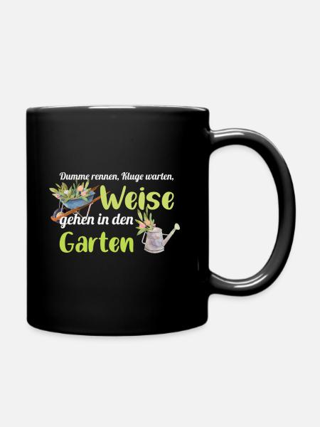 Courir bêteMent Sage attendre sage aller dans le jardin - Mug uni - noir
