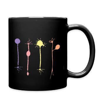 Neuron in Harmonie - Tasse einfarbig - Schwarz - Rechts