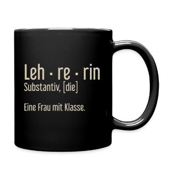 Lehrerin Lehrerinnen Schule Pädagogin Unterricht - Tasse einfarbig - Schwarz - Rechts