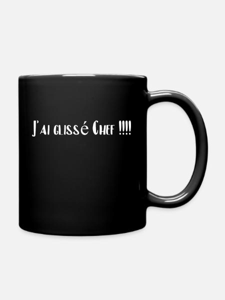 j ai glissé chef - Mug uni - noir