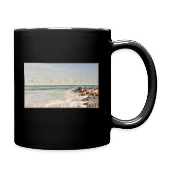 Un été au bord de la mer - Mug uni - noir - Droite