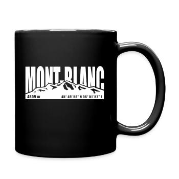 Mont-Blanc - Berge - Tasse einfarbig - Schwarz - Rechts