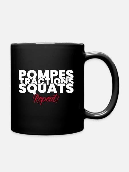 Idée cadeau homme musculation - Mug uni - noir
