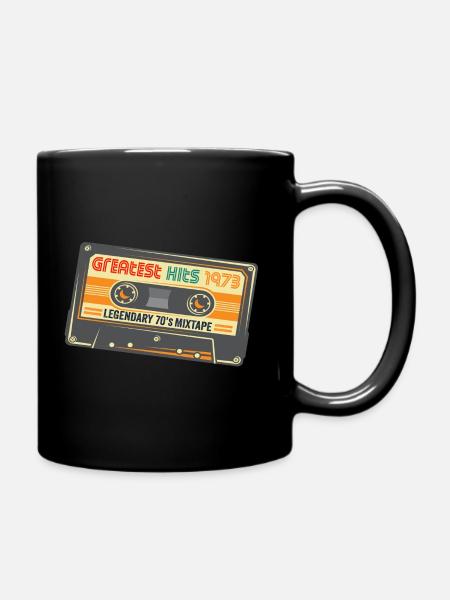 Greatest Hits 1973 Anniversaire Cassette Conception - Mug uni - noir