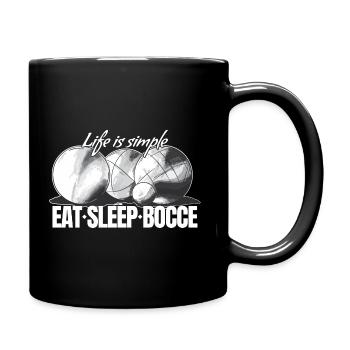 Eat Sleep Bocce Ball Set avec Jack Bocci Game - Mug uni - noir - Droite