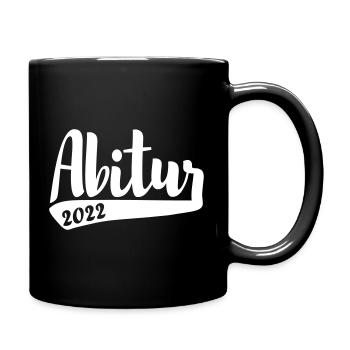 Abitur 2022 AK 22 schlichtes Design - Tasse einfarbig - Schwarz - Rechts