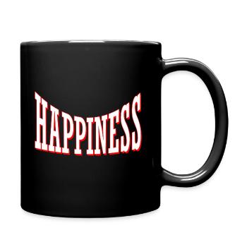 happy happiness happiness happy luck lucky shirt - Full Colour Mug - black - Right