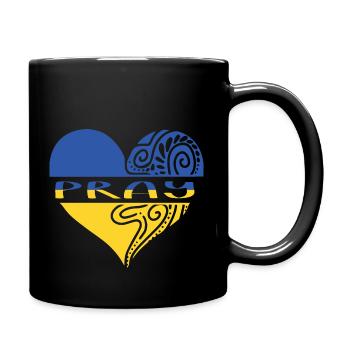 Ukraine Pray - Tasse einfarbig - Schwarz - Rechts