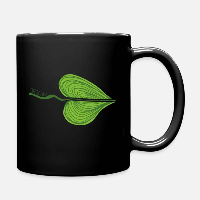 Feuille - Mug uni - noir