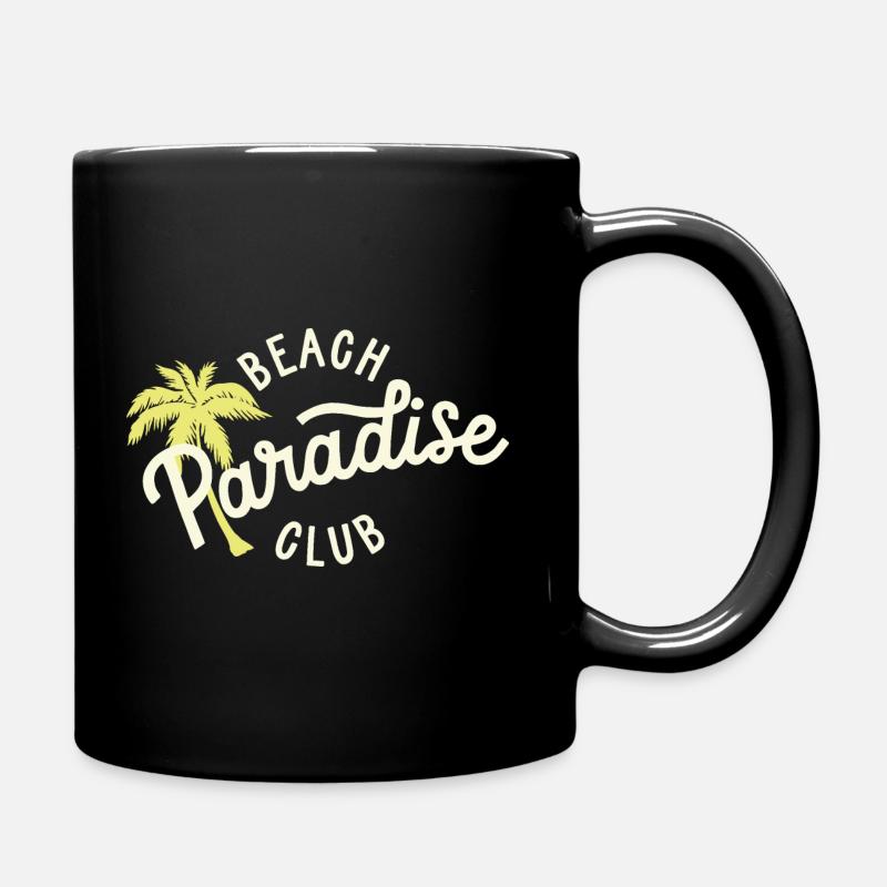 Paradise Beach Club yellow - Full Colour Mug - black
