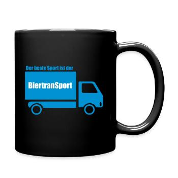 Der beste Sport - BiertranSport - Tasse einfarbig - Schwarz - Rechts