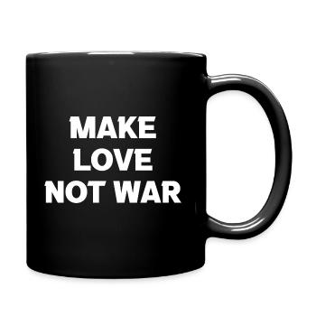 Faire l’amour pas la guerre Paix Mondiale Ukraine - Mug uni - noir - Droite