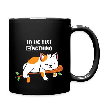 To do list , Nothing - Full Colour Mug - black - Right