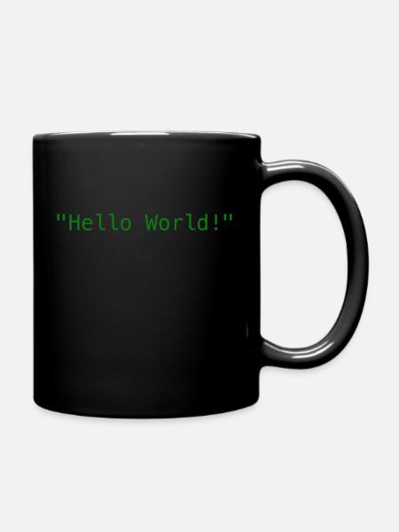 "Hello World !" - Tasse einfarbig - Schwarz