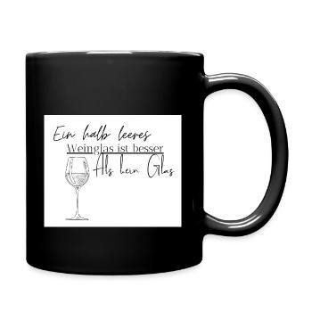Weinglas - Tasse einfarbig - Schwarz - Rechts