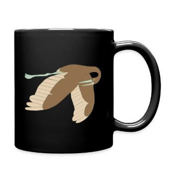 cigogne brune - Mug uni - noir - Droite