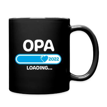 Opa 2022 Großvater Geschenkideen - Tasse einfarbig - Schwarz - Rechts