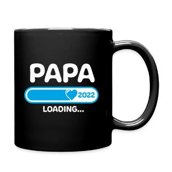 Vater 2022 Glückwunsch Geschenkideen - Tasse einfarbig - Schwarz - Rechts