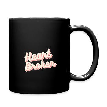 Heart Broken - Tasse einfarbig - Schwarz - Rechts