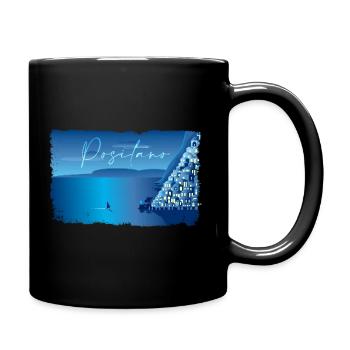 Minimal Positano Night - Full Colour Mug - black - Right