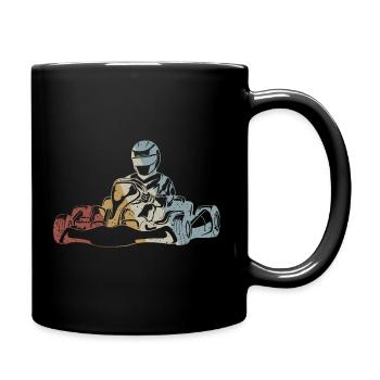 Gokart Retro Style Vintage - Tasse einfarbig - Schwarz - Rechts