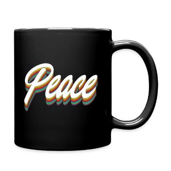 Peace - Tasse einfarbig - Schwarz - Rechts