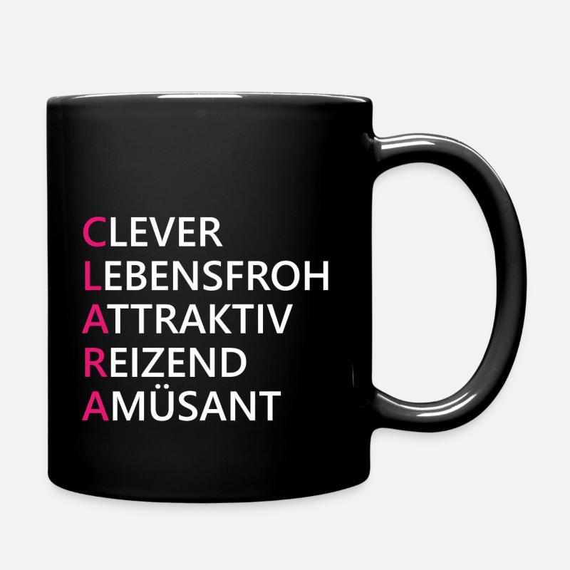 Clara Name Geschenk - Tasse einfarbig - Schwarz