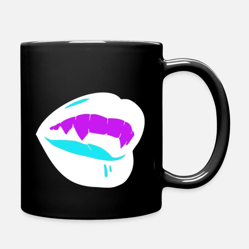 Mund - Tasse einfarbig - Schwarz