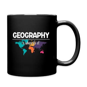 Geography Is Where Its At - Tasse einfarbig - Schwarz - Rechts