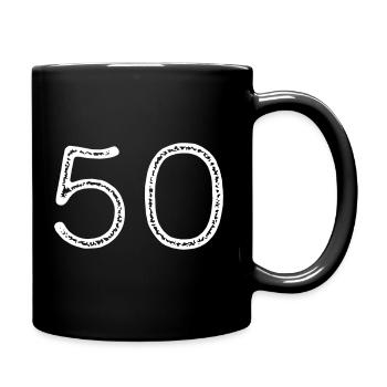 50 - Numéro - Anniversaire - Mug uni - noir - Droite