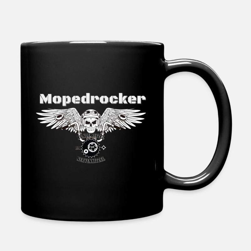 mopedrocker - Tasse einfarbig - Schwarz