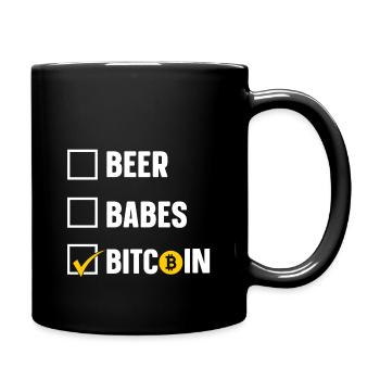 Bier Babes Bitcoin - Tasse einfarbig - Schwarz - Rechts