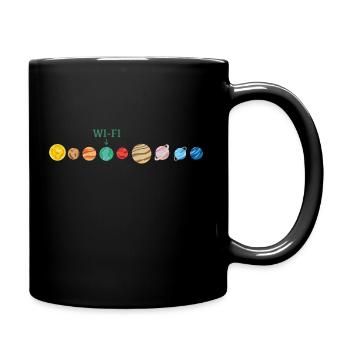 Wi-Fi in space - Full Colour Mug - black - Right