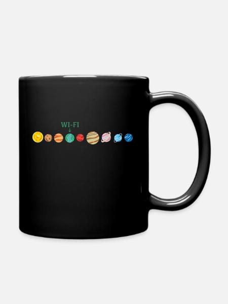 Wi-Fi in space - Full Colour Mug - black