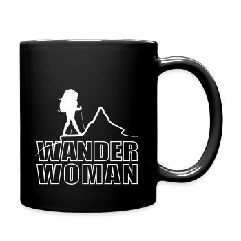 Wandern Woman - Tasse einfarbig - Schwarz - Rechts