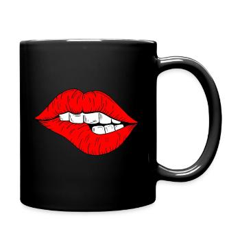 Lip Bite - Full Colour Mug - black - Right