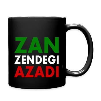 Zan zendegi azadi women life freedom - Tasse einfarbig - Schwarz - Rechts