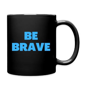 Sei mutig - Christliche Zitate - Tasse einfarbig - Schwarz - Rechts