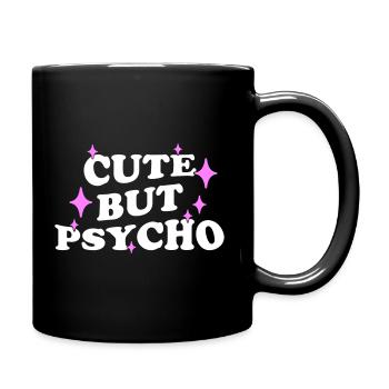 CUTE BUT PSYCHO - Full Colour Mug - black - Right
