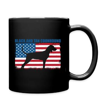 Black and Tan Coonhound - Full Colour Mug - black - Right