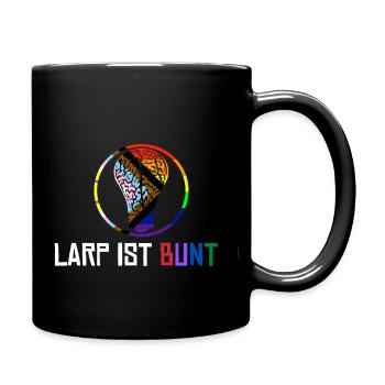 Larp ist bunt - Tasse einfarbig - Schwarz - Rechts