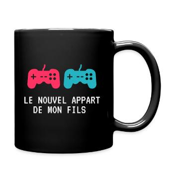 Le nouvel appart de mon fils - Mug uni - noir - Droite