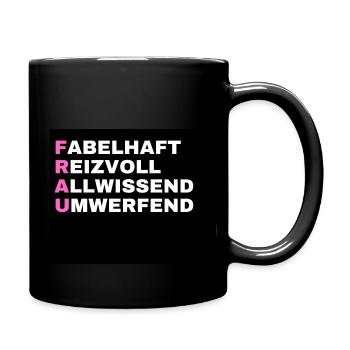 FRAU black - Tasse einfarbig - Schwarz - Rechts