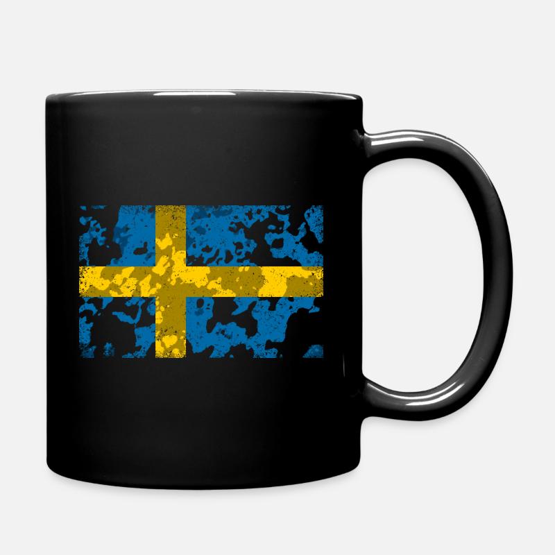 Schweden Vintage - Tasse einfarbig - Schwarz