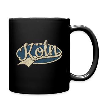 Köln Deutschland Vintage Typografie - Tasse einfarbig - Schwarz - Rechts