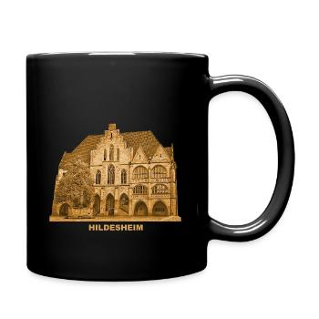 Hildesheim Rathaus Marktplatz Niedersachsen - Tasse einfarbig - Schwarz - Rechts